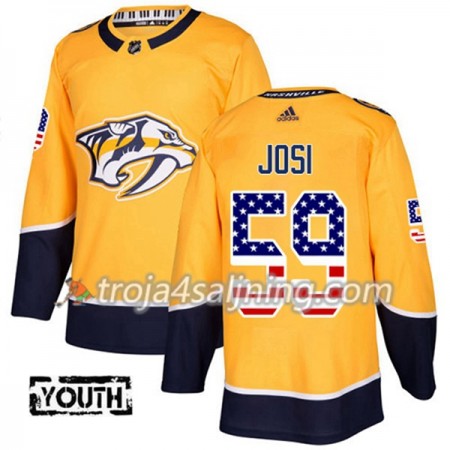 Nashville Predators tröja Roman Josi 59 Adidas 2017-2018 Guld USA Flag Fashion Authentic - NHL Tröjor Barn Nashville Predators tröja Roman Josi 59 Adidas 2017-2018 Guld USA Flag Fashion Authentic - NHL Tröjor Barn